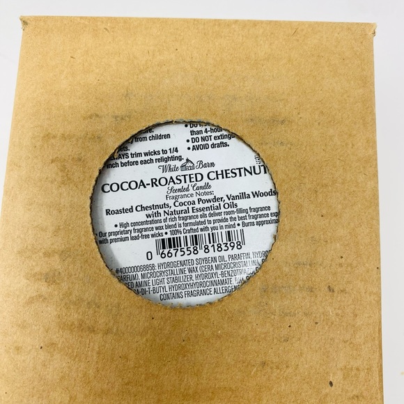 NWT Bath & Body Works Cocoa-Roasted Chestnuts 3-wick Candle 14.5 oz/60 hour burn - Picture 3 of 8